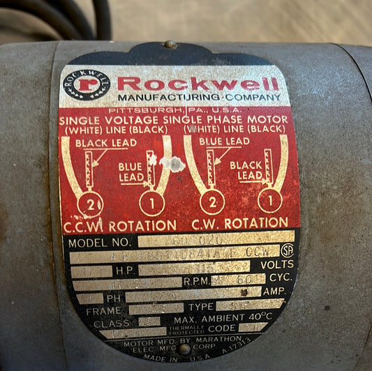 Rockwell 1/3 HP Motor